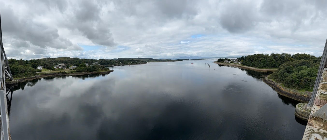 Inland view along Loch Etive from Connel Bridge.