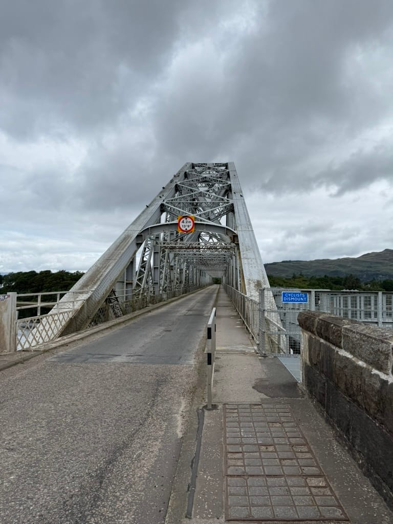 Connel Bridge crossing Loch Etive.