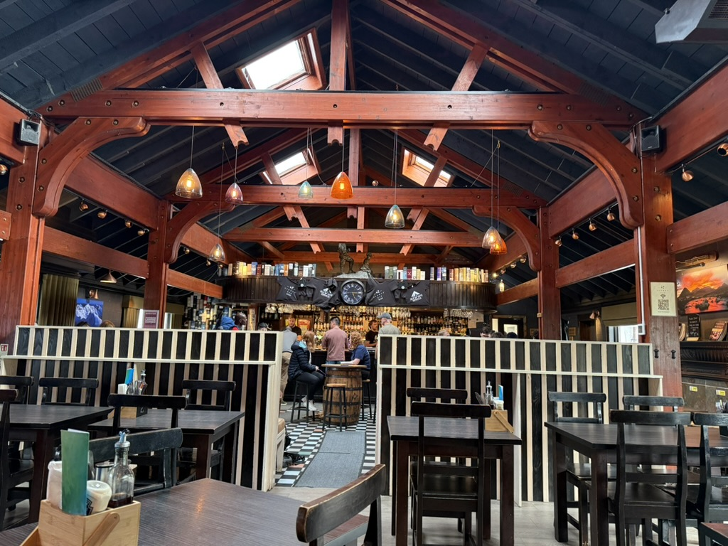Interior of Seumas' Bar at the Sligachan Hotel on the Isle of Skye.