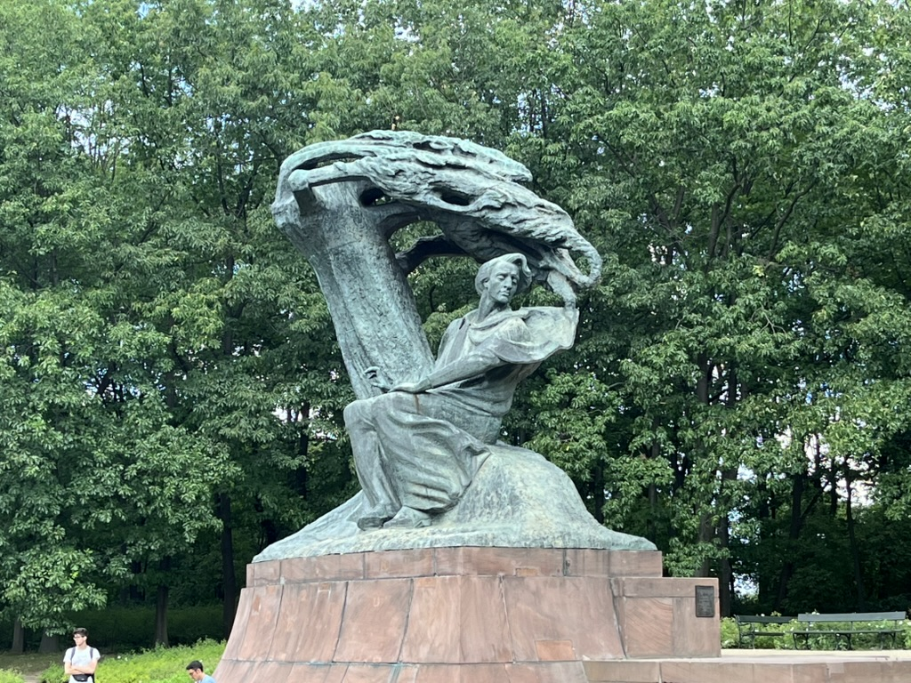 Chopin Monument in Warsaw's Łazienki Park.
